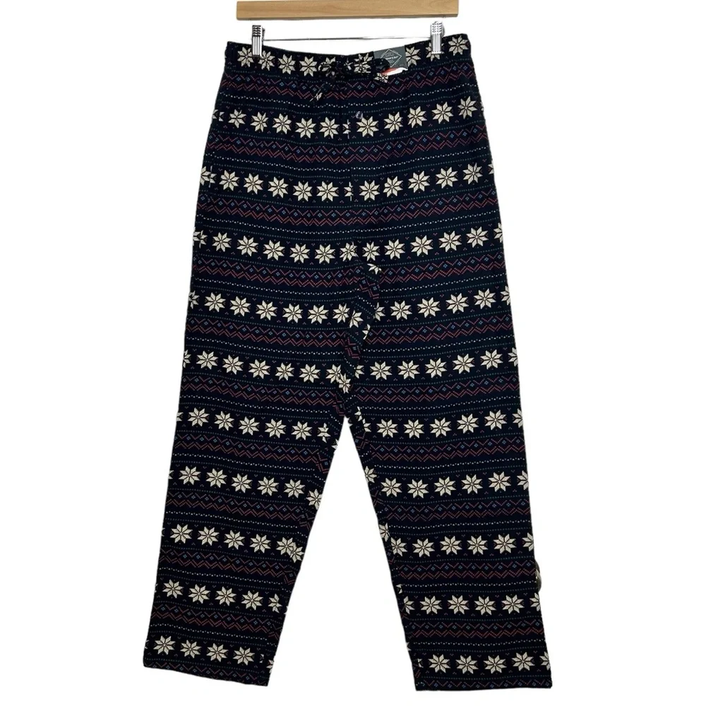 NEW St John’s Bay Men’s Flannel Pajama Pants Fair Isle Print Size Medium